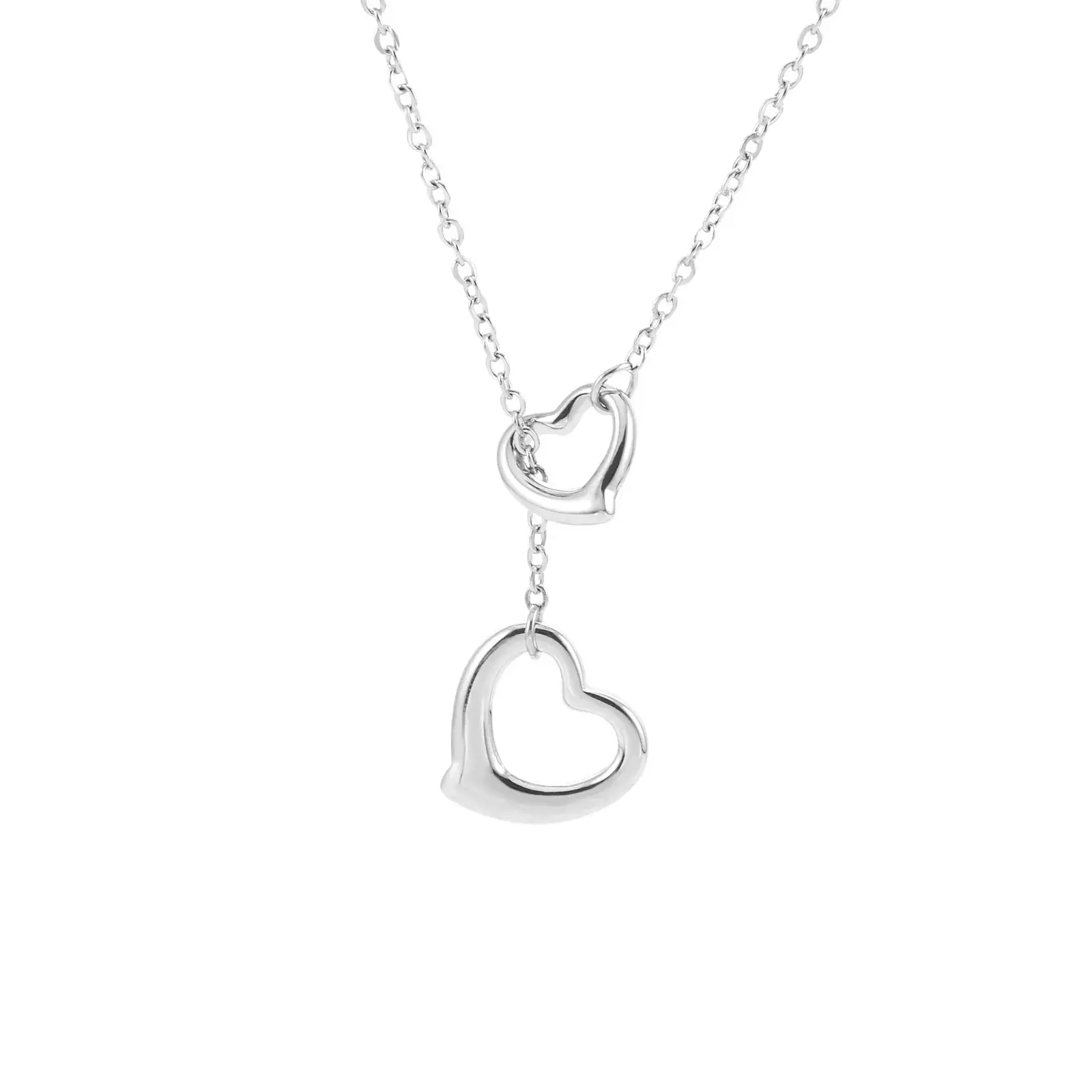 Stainless Steel Heart Clavicle Necklace for Women - Image 5