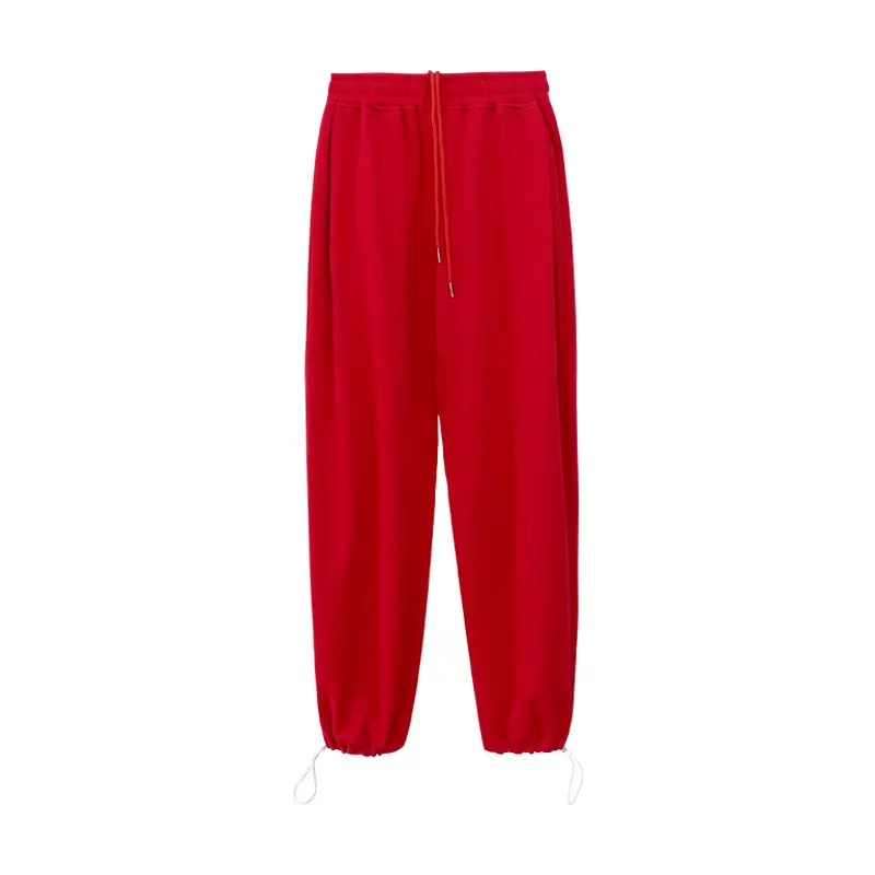 Women Red Loose Sports Pants Summer Slimming Sweatpants - Image 18