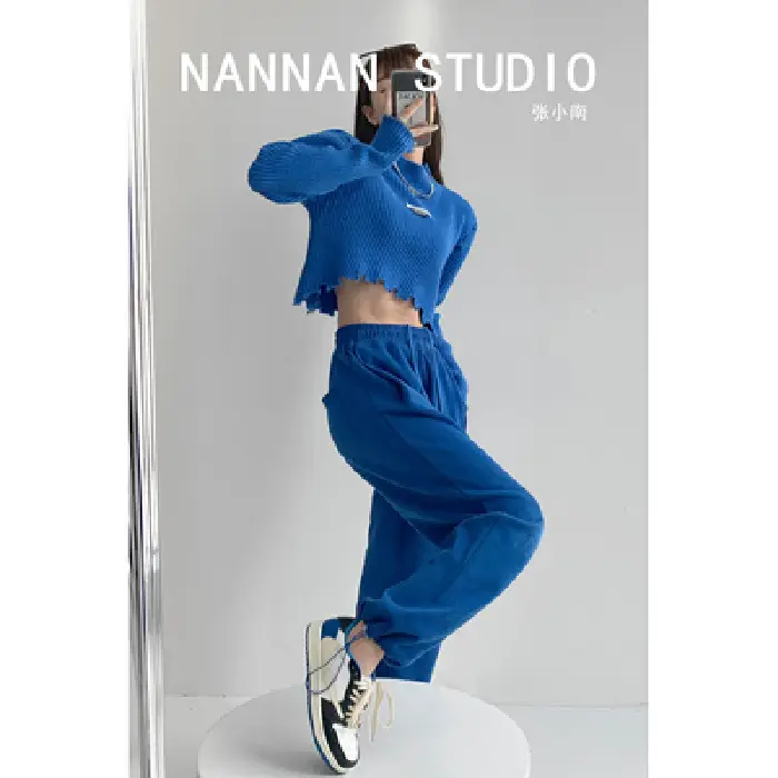 Women Red Loose Sports Pants Summer Slimming Sweatpants - Image 13