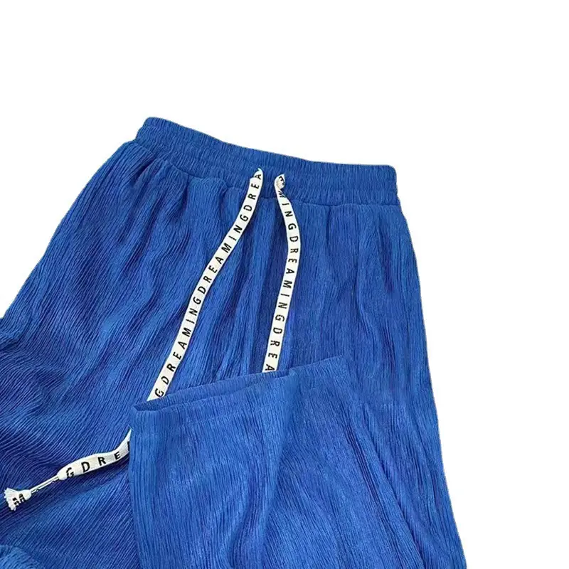 Women Wide Leg Pants Blue High Waist Slimming - Image 10