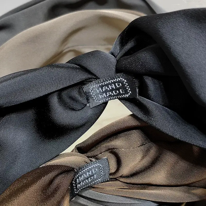Black Satin Twisted Cross Headband for Women — feature 24