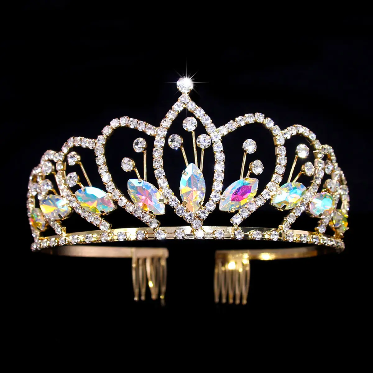 European Rhinestone Wedding Crown for Girls & Pageants - Image 4
