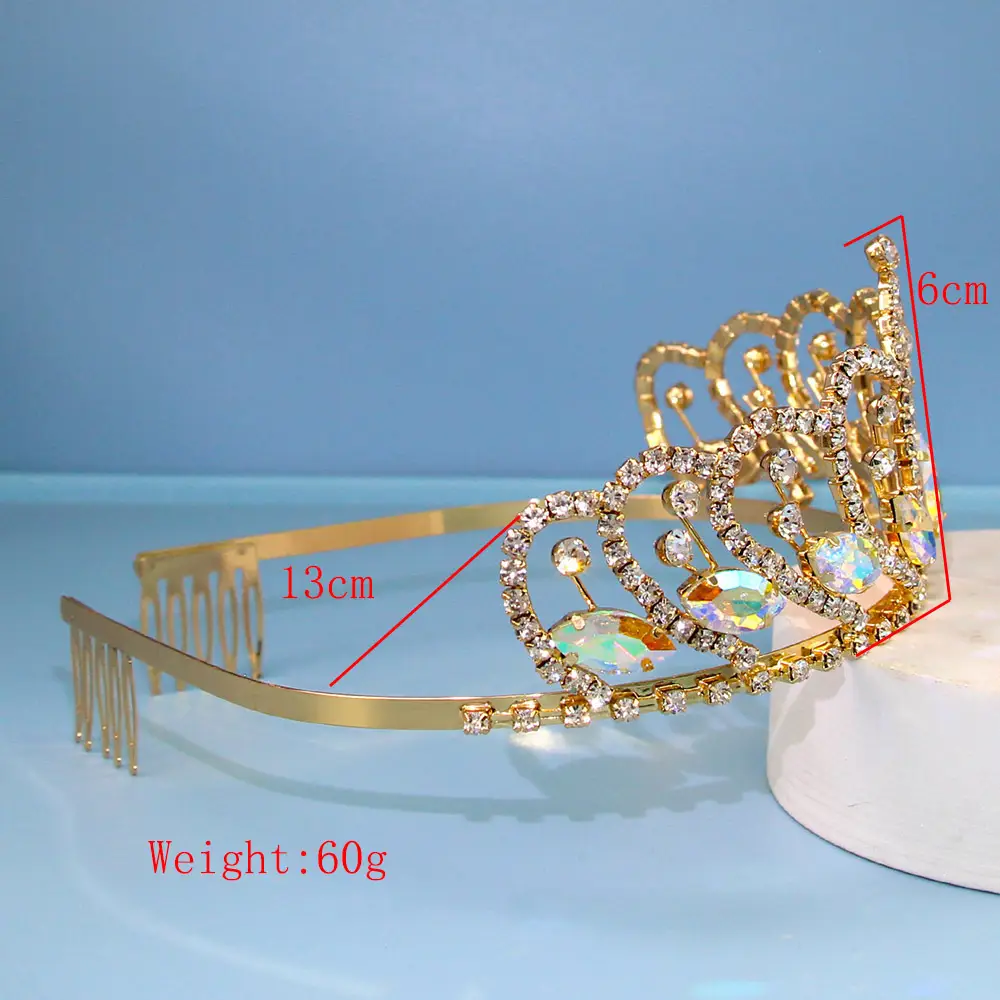European Rhinestone Wedding Crown for Girls & Pageants - Image 6