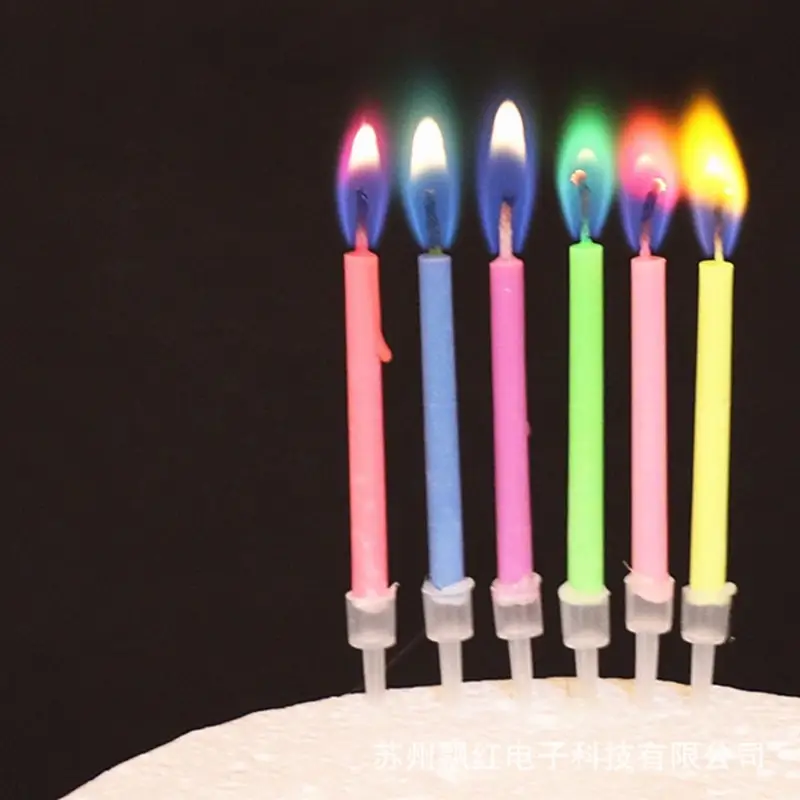 Factory wholesale colorful flame birthday cake candle South Korea children party colorful atmosphere layout ins creative