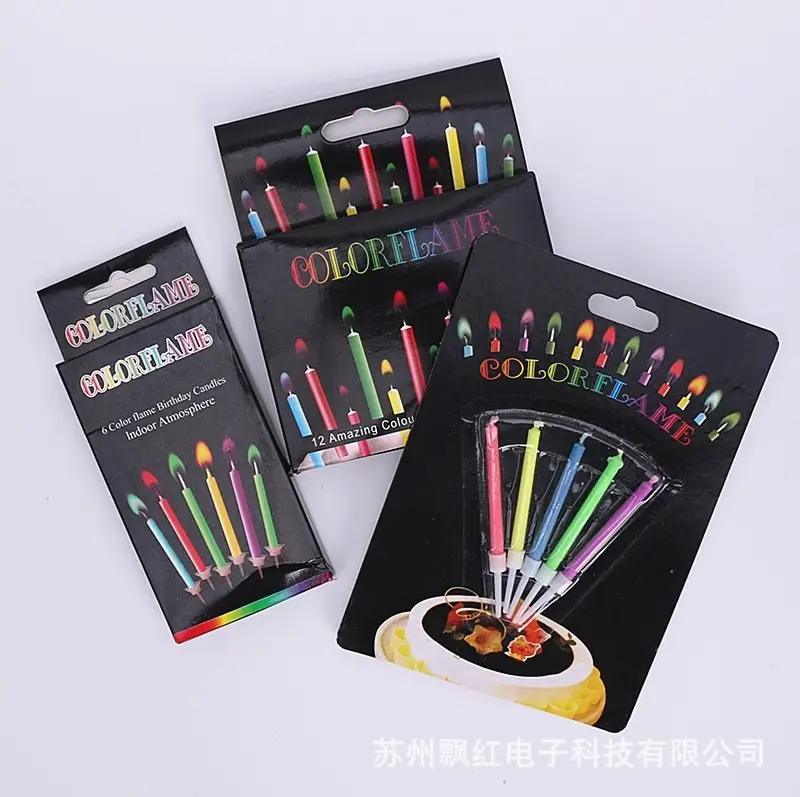 Factory wholesale colorful flame birthday cake candle South Korea children party colorful atmosphere layout ins creative — feature 1