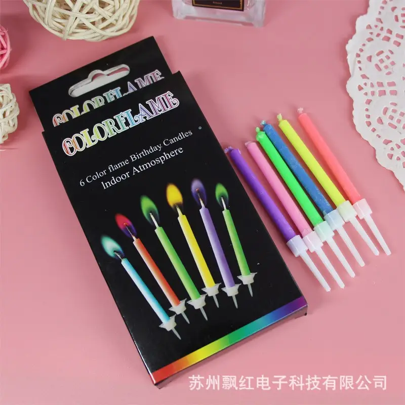 Factory wholesale colorful flame birthday cake candle South Korea children party colorful atmosphere layout ins creative — feature 10
