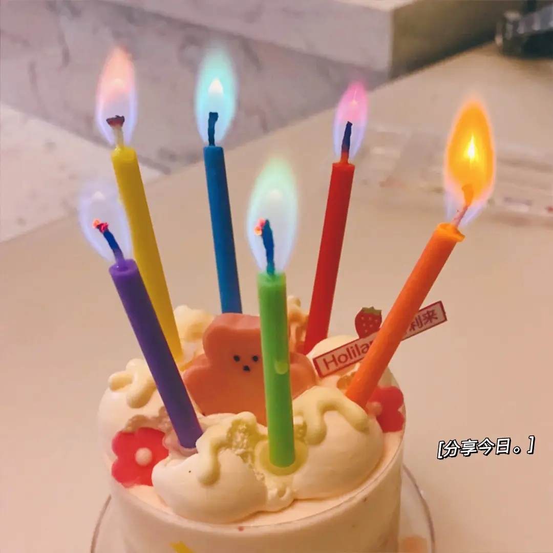 Factory wholesale colorful flame birthday cake candle South Korea children party colorful atmosphere layout ins creative — feature 11