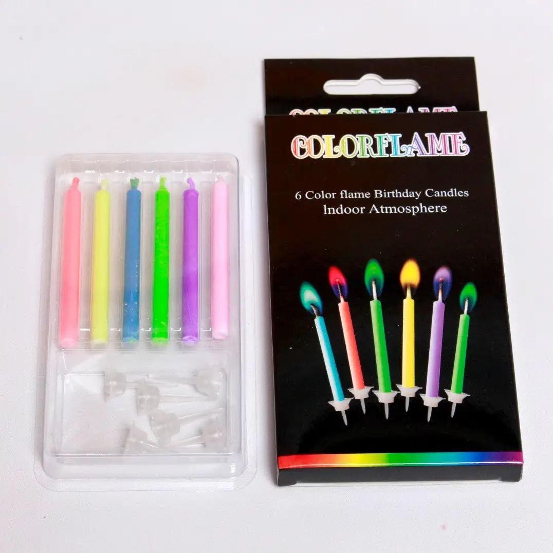 Factory wholesale colorful flame birthday cake candle South Korea children party colorful atmosphere layout ins creative — feature 3