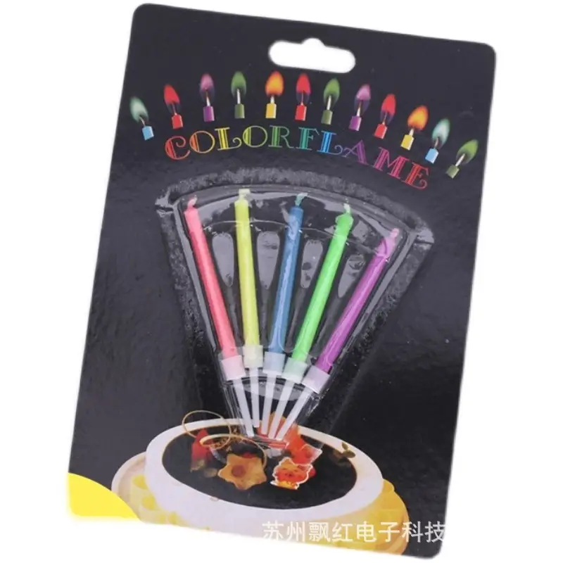 Factory wholesale colorful flame birthday cake candle South Korea children party colorful atmosphere layout ins creative — feature 4