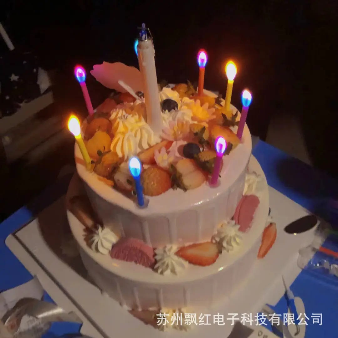 Factory wholesale colorful flame birthday cake candle South Korea children party colorful atmosphere layout ins creative — feature 6