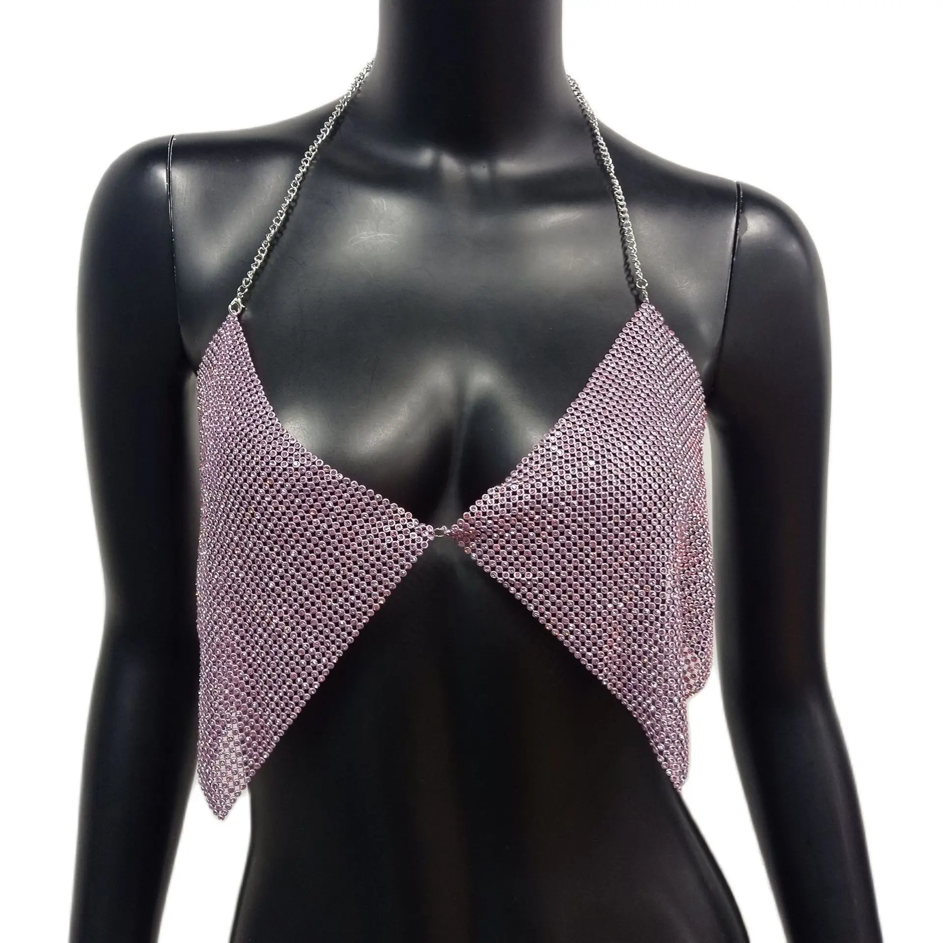Metal Rhinestone Strap Top for Women — feature 11