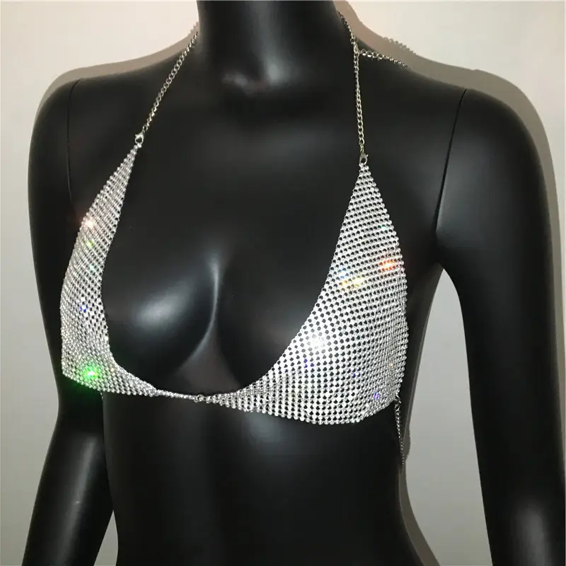 Green Rhinestone Crossbody Bra for Women — feature 12