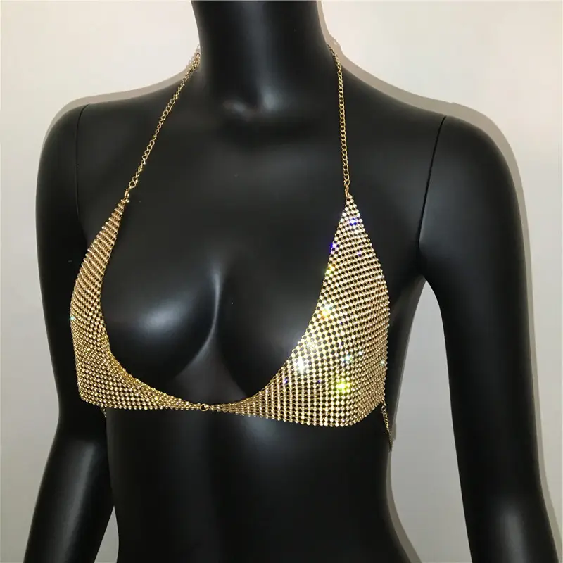 Green Rhinestone Crossbody Bra for Women — feature 17