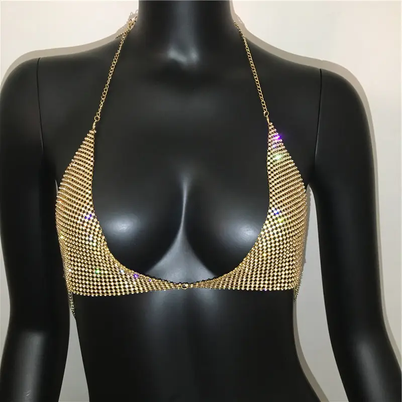 Green Rhinestone Crossbody Bra for Women — feature 18