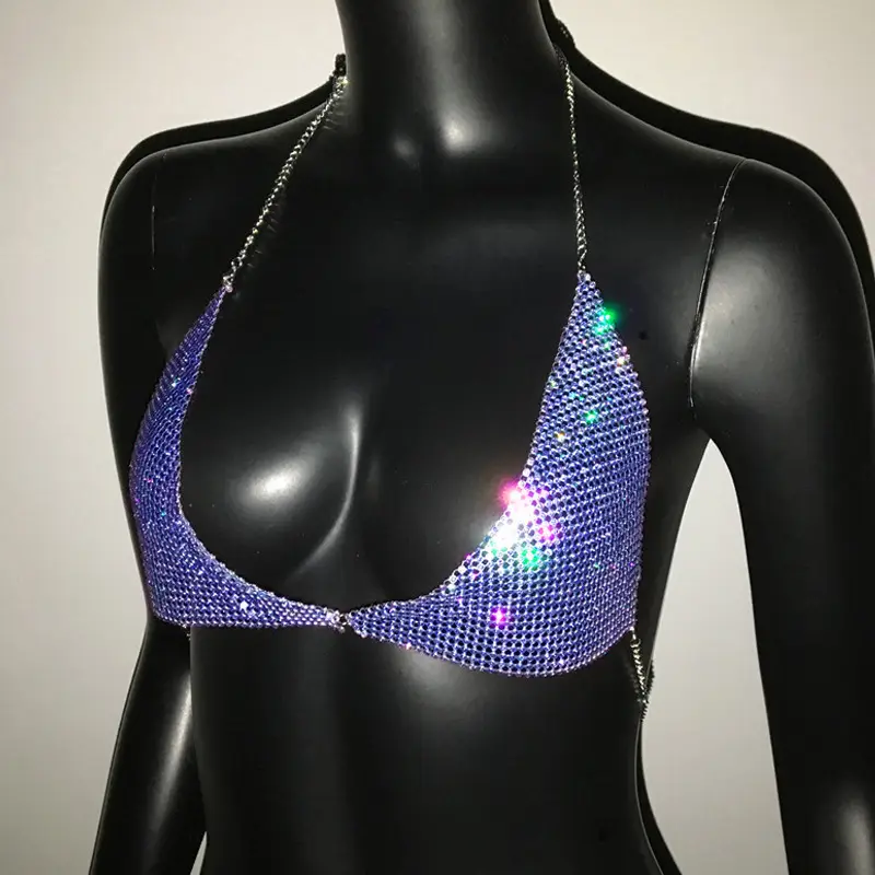 Green Rhinestone Crossbody Bra for Women — feature 22