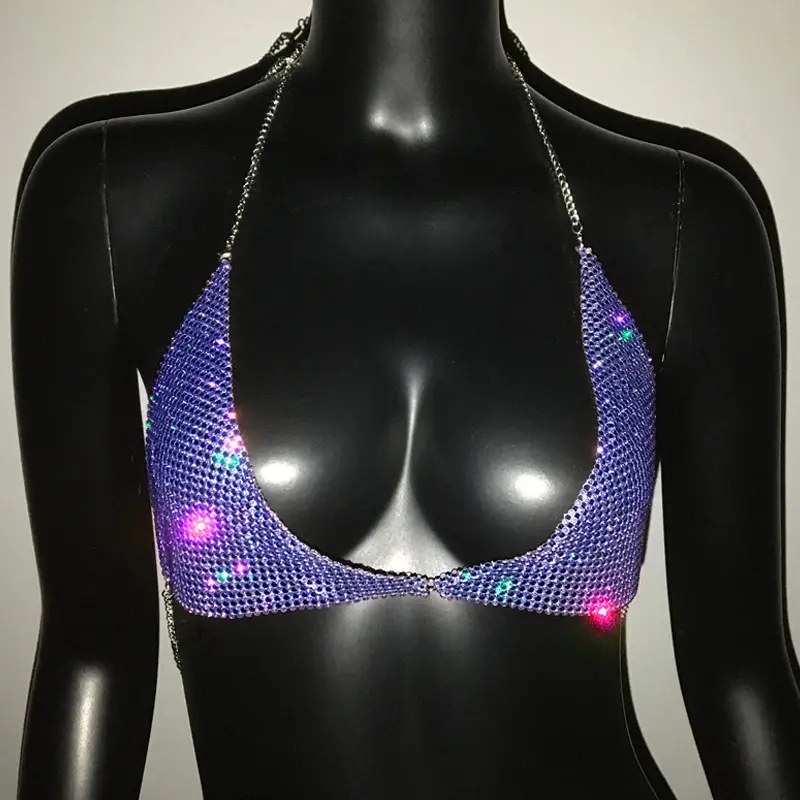 Green Rhinestone Crossbody Bra for Women — feature 23