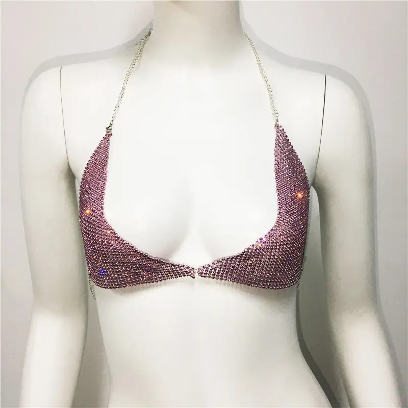 Green Rhinestone Crossbody Bra for Women — feature 26