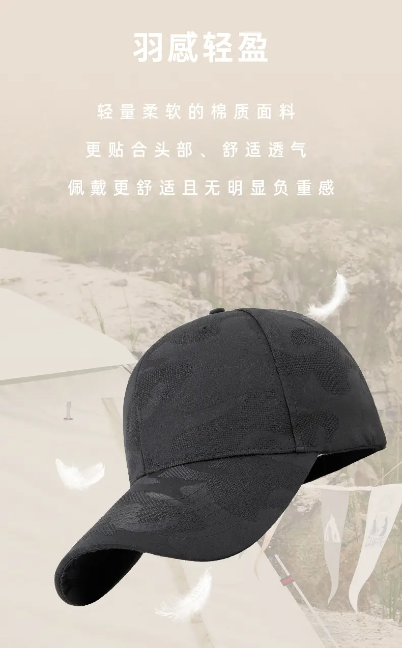 Men Women Blue Camo Baseball Cap Quick Dry — feature 16