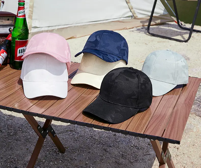 Men Women Blue Camo Baseball Cap Quick Dry — feature 3