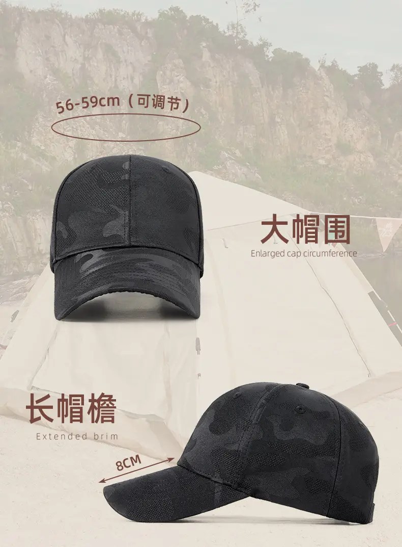 Men Women Blue Camo Baseball Cap Quick Dry — feature 5
