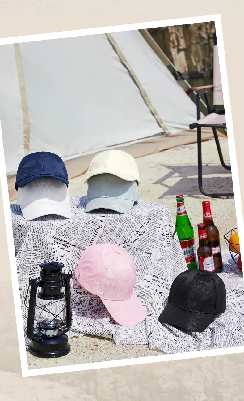 Men Women Blue Camo Baseball Cap Quick Dry — feature 6