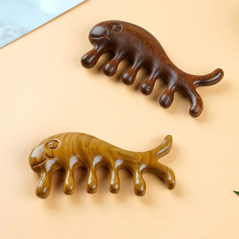 Golden Sandalwood Dolphin Massage Comb