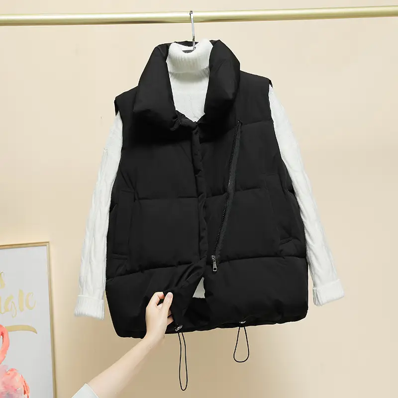 2025 Winter Down Cotton Vest Female Korean Style Loose Waistoutwear - Image 2