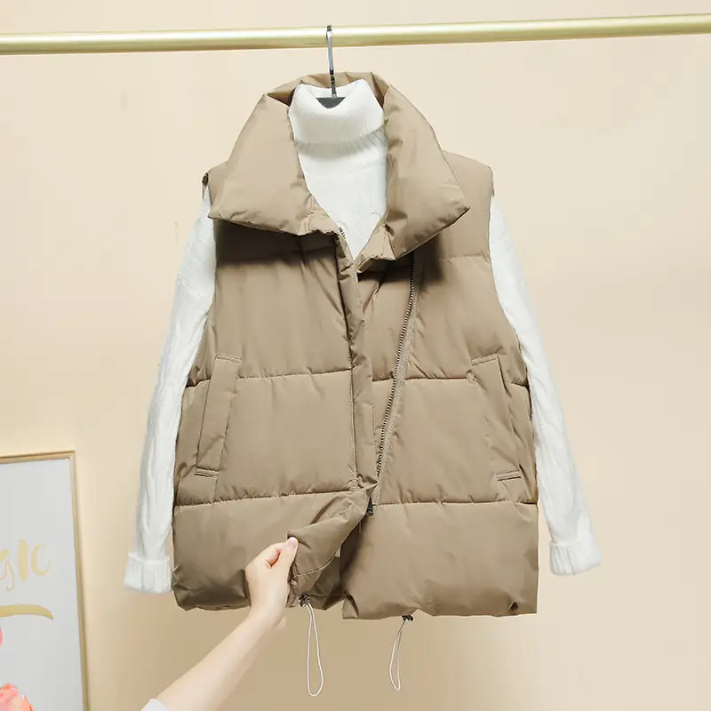 2025 Winter Down Cotton Vest Female Korean Style Loose Waistoutwear - Image 3