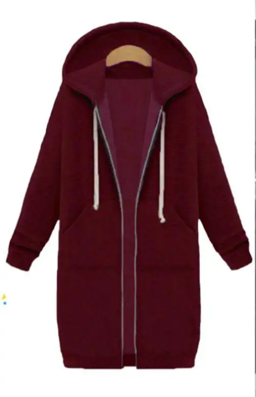 Black Full-Zip Hooded Sweatshirt Women — feature 48