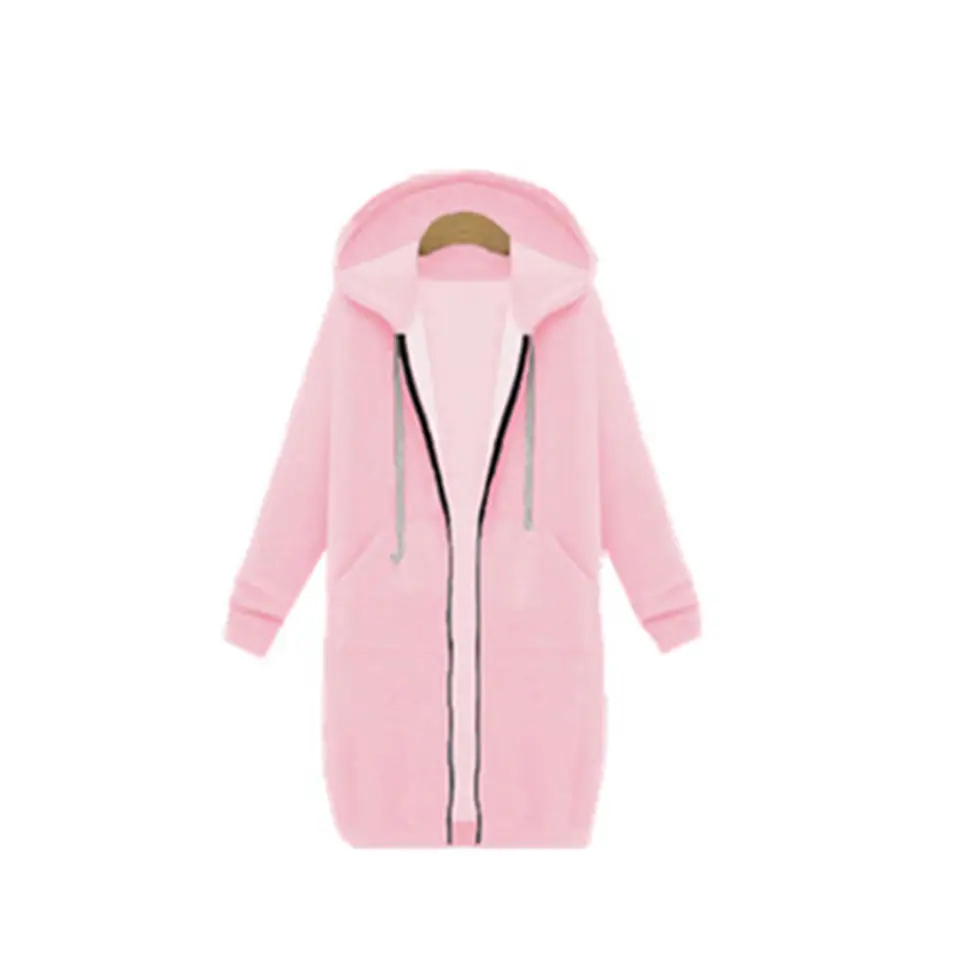 Black Full-Zip Hooded Sweatshirt Women - Image 4