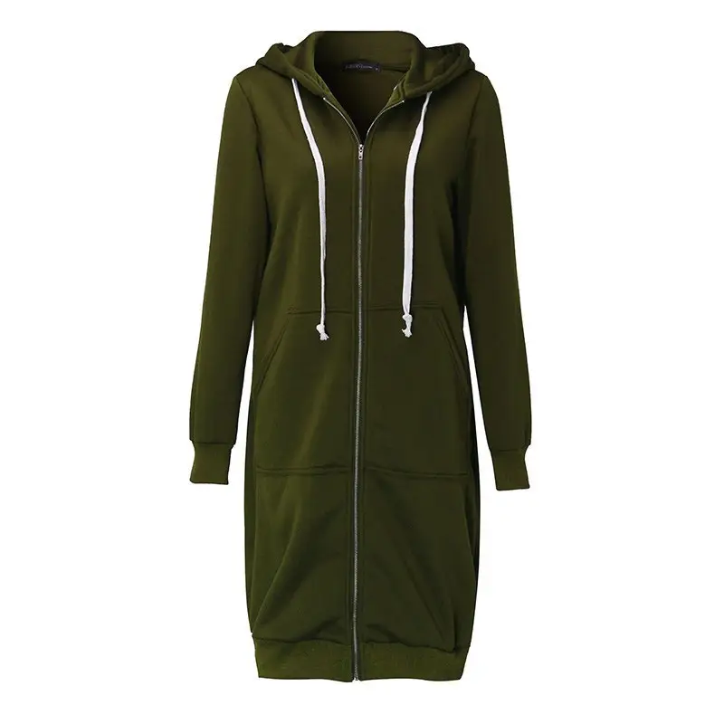 Black Full-Zip Hooded Sweatshirt Women - Image 7