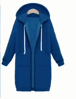 Black Full-Zip Hooded Sweatshirt Women - Image 9