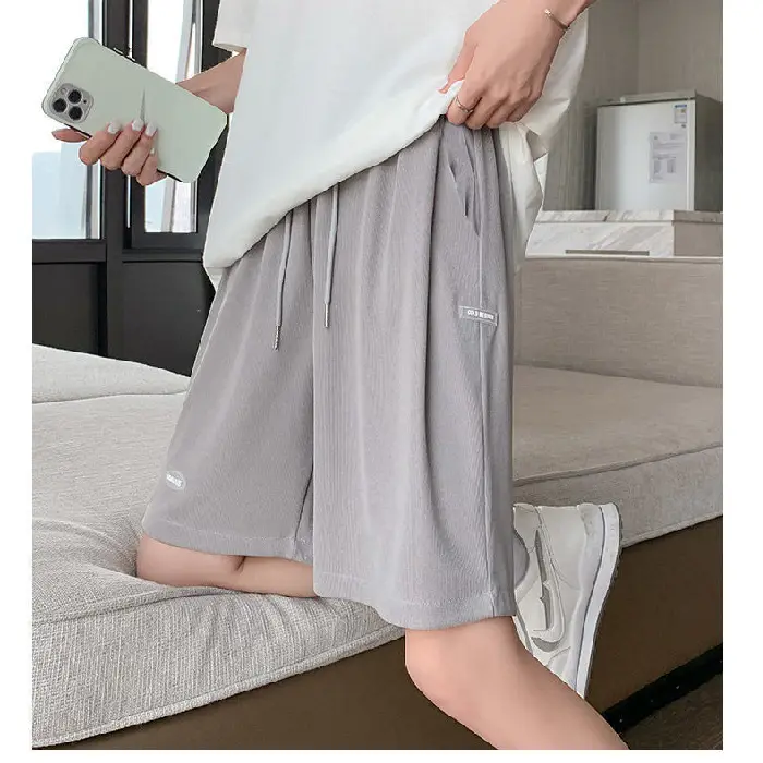 Women Ice Silk Slimming Shorts Summer Casual Wide Leg Pants