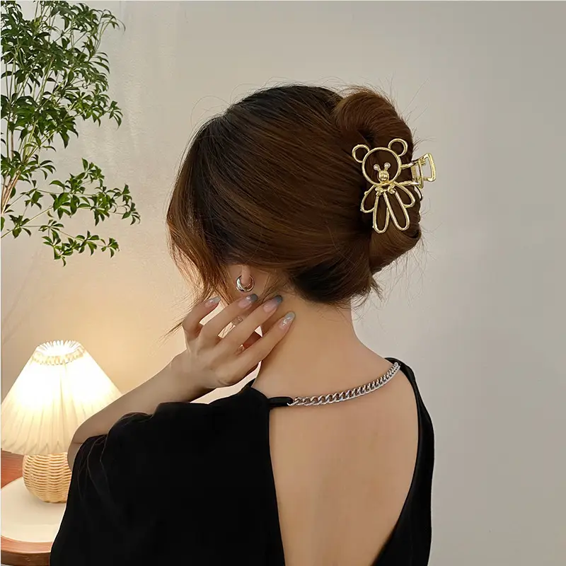 Black K-Style Hair Clip for Women Summer 2021