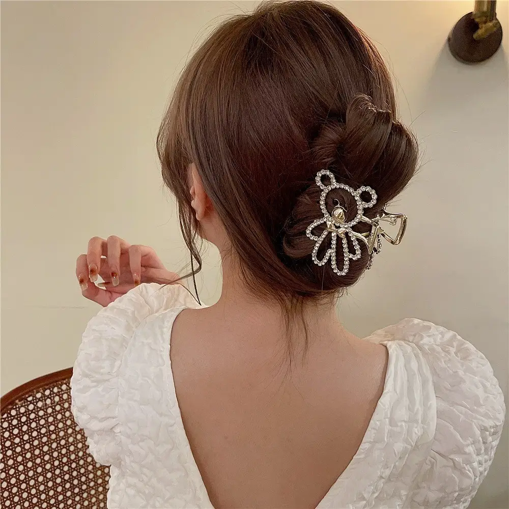 Black K-Style Hair Clip for Women Summer 2021