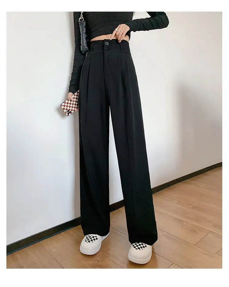 Gray High Waist Wide Leg Pants 2022 Summer — feature 22