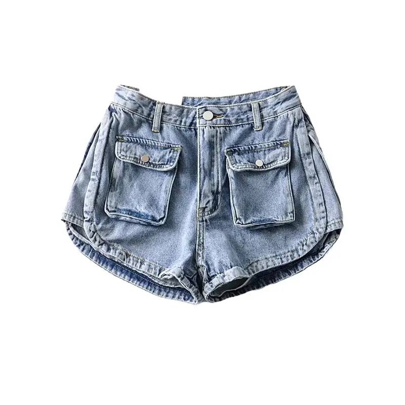Women Denim Shorts 2022 Wide Leg Style - Image 7