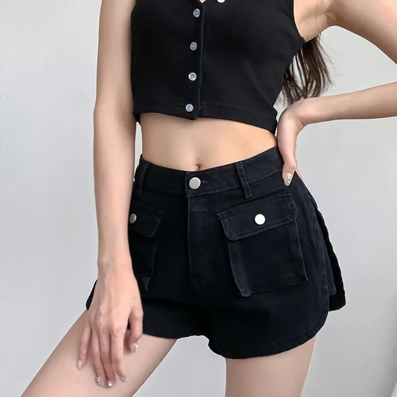 Women Denim Shorts 2022 Wide Leg Style - Image 2