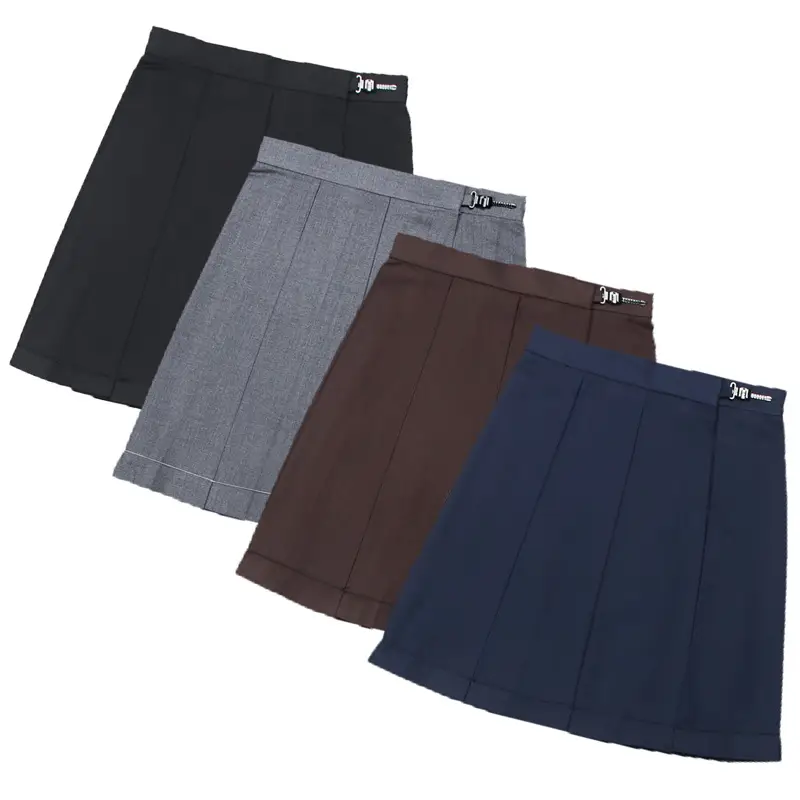 Gray Pleated Skirt 48CM Preppy Style - Image 19