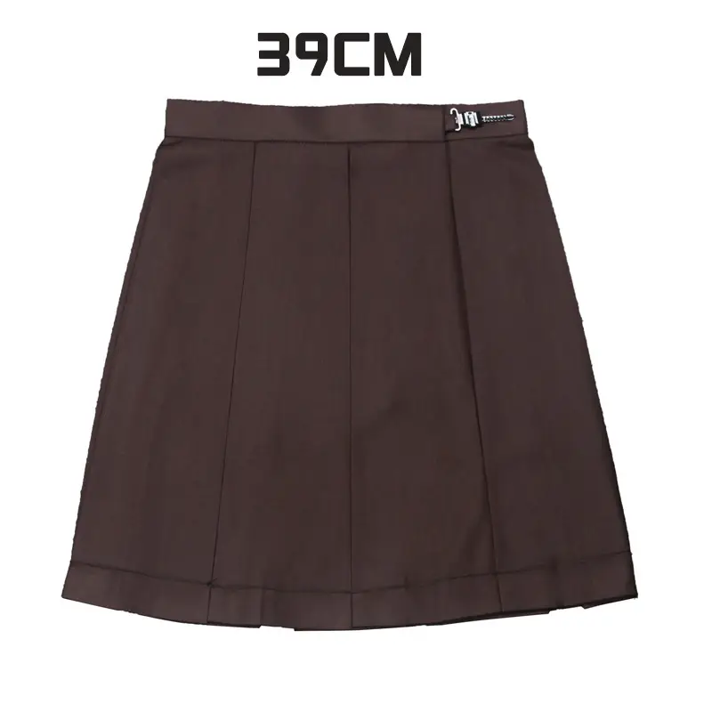 Gray Pleated Skirt 48CM Preppy Style - Image 13