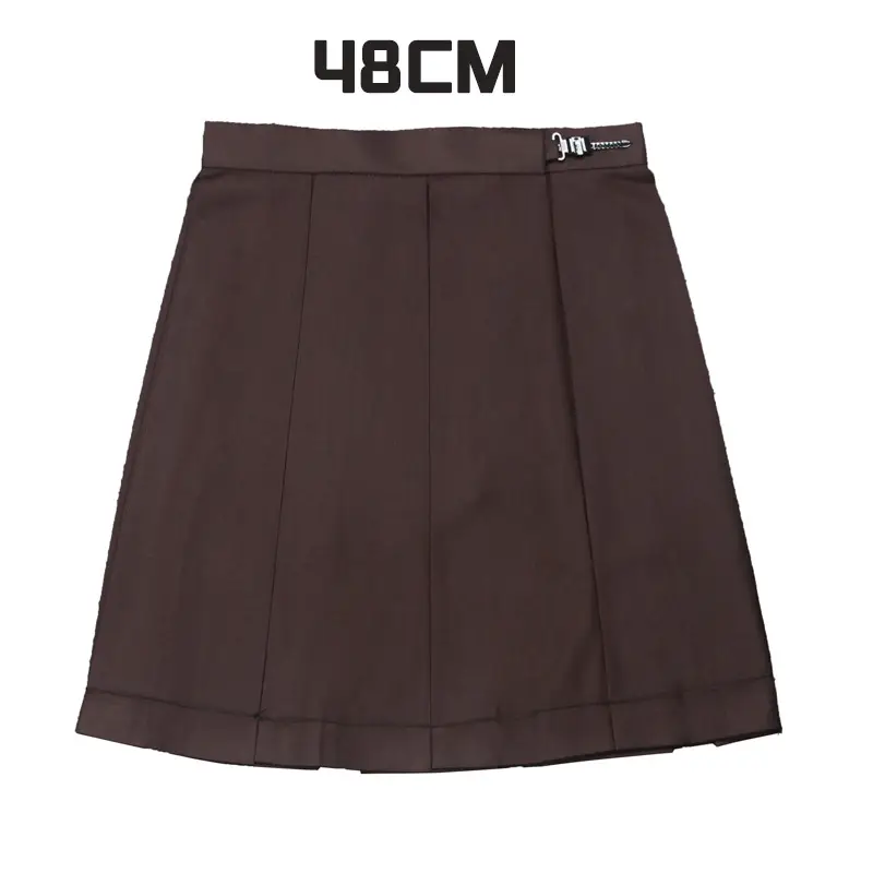 Gray Pleated Skirt 48CM Preppy Style - Image 16
