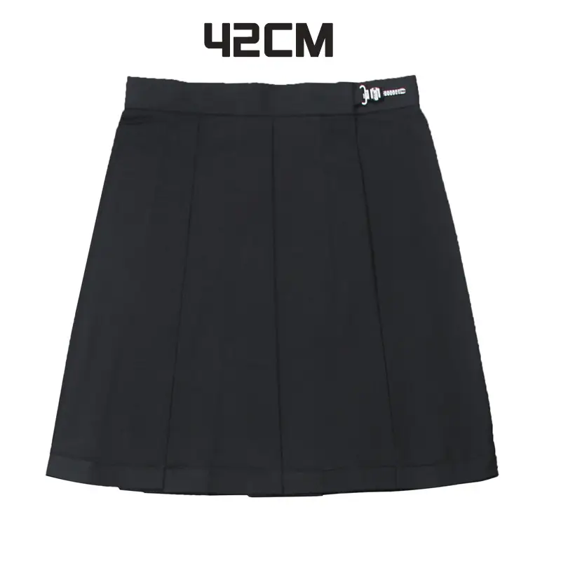 Gray Pleated Skirt 48CM Preppy Style - Image 2