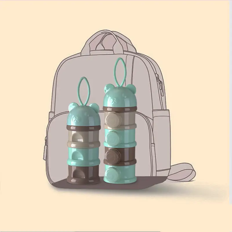 Portable Four-Layer Baby Milk Powder Compartment
