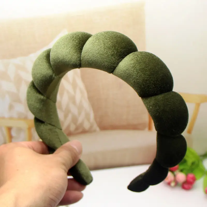 Velvet Twist Hair Hoop for Women Brown
