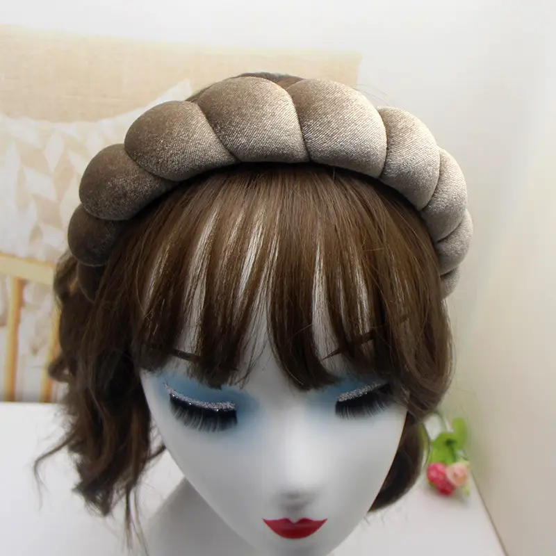 Velvet Twist Hair Hoop for Women Brown
