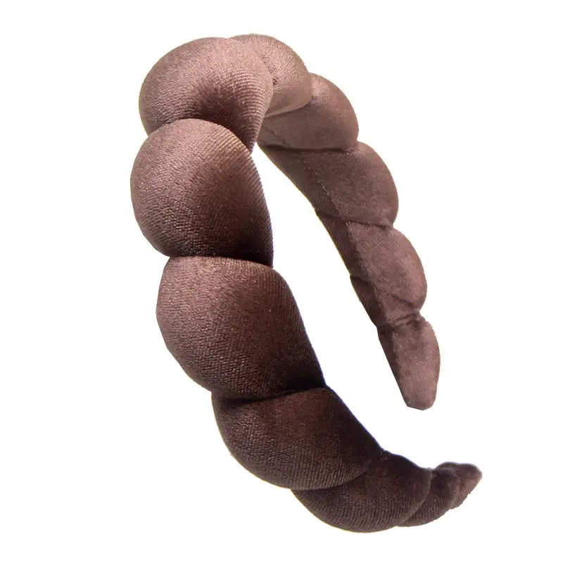 Velvet Twist Hair Hoop for Women Brown