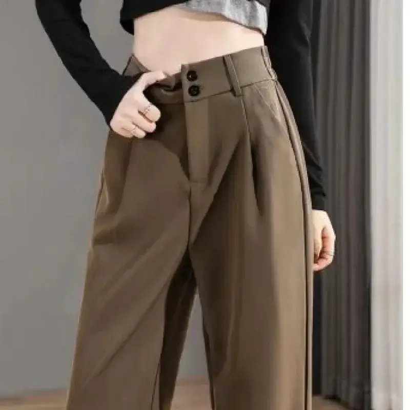 Black Wide-leg Women's Pants High Waist Spring Summer - Image 12