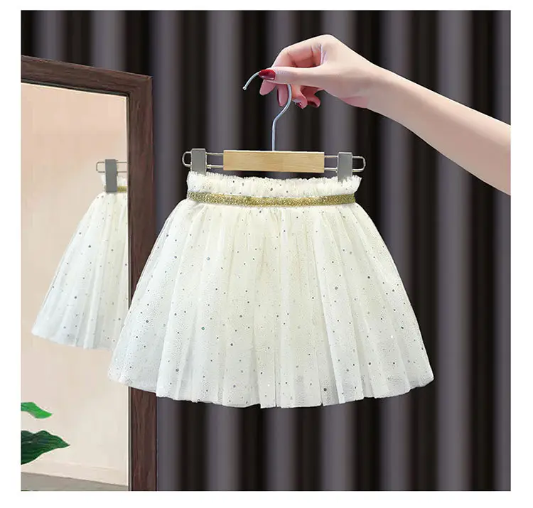 White Polka Dot Baby Skirt for Girls Summer — feature 12