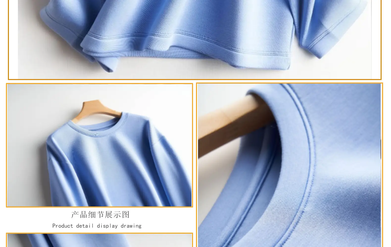 Women Blue Air Layer Long Sleeve T-Shirt Korean Style — feature 81