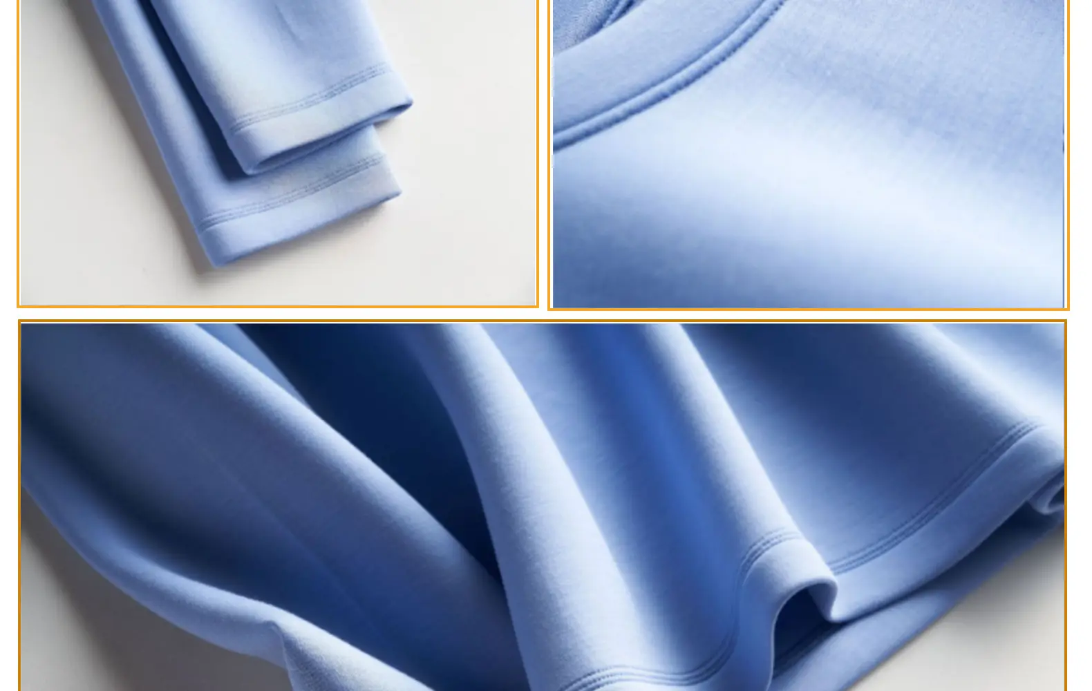 Women Blue Air Layer Long Sleeve T-Shirt Korean Style — feature 82